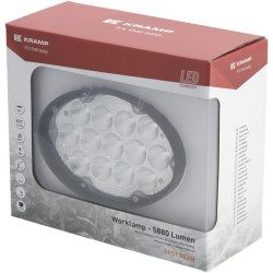 Darbo žibintas LED, 65 W, 5880 lm, ovalus, 10/30 V, 166 x 148 x 95 mm, „Deutsch“ kištukas, taškinis, 13 LED LA10432SP