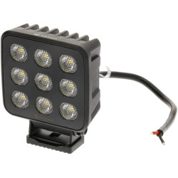 Darbo žibintas LED, 90W, 6800lm, kvadratinis, 12/24V, baltas, 108x120,7x52,7mm „Deutsch“ kištukas, prožektorius, 18 LED LA10833