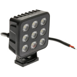 Darbo žibintas LED, 90W, 6800lm, kvadratinis, 12/24V, baltas, 108x120,7x52,7mm „Deutsch“ kištukas, prožektorius, 18 LED LA10833