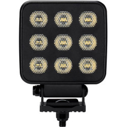 Darbo žibintas LED, 90W, 6800lm, kvadratinis, 12/24V, baltas, 108x120,7x52,7mm „Deutsch“ kištukas, prožektorius, 18 LED LA10833