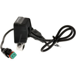 Darbo žibintas LED, 12W, 1200lm, kvadratinis, 12/24V, baltas, 53,7x75,5x32,3mm „Deutsch“ kištukas, prožektorius, 8 LED LA10605