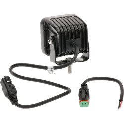 Netiesioginio apšvietimo LED darbo žibintas, 40 W, 4800 lm, kvadratinis, 12/24 V, baltas, 81 x 82,5 x 67,5 mm „Deutsch“ kištukas