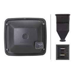 Darbo žibintas Halogeninis, kvadratinis, 12/24V, baltas, 112x94,3x102mm, AMP/Plokščio kontakto įvorė, Hella 1GA007506111