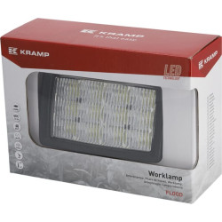Darbo žibintas LED, 40W, 5600lm, stačiakampis, 12/24V, baltas, 157x117x76,3mm, prožektorius, 12 LED LA10630
