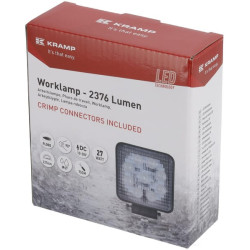 Darbo žibintas LED, 27W, 2376lm, stačiakampis, baltas, 107x38,8x136mm, prožektorius, Kramp LA10904