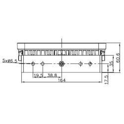 Darbo žibintas LED, 54W, 3960lm, stačiakampis, 10/30V, 180x55x38mm, prožektorius, Kramp LA10049