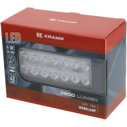 Darbo žibintas LED, 42W, 3800lm, stačiakampis, 10/30V, 140.2x41.8x57.2mm, prožektorius, Kramp LA10048