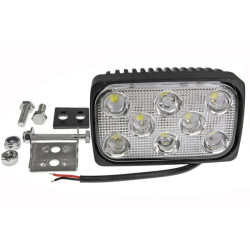 Darbo žibintas LED, 5W, 2560lm, stačiakampis, 12/24V, skaidrus, 100x70x160mm, 8 LED, Vapormatic VLC6113