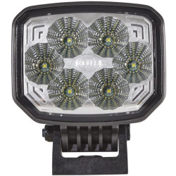 Darbo žibintas LED, 26 W, 1850 lm, stačiakampis, 12/24 V, permatomas „Deutsch“ kištukas, 6 LED, Hella 1GA996488011