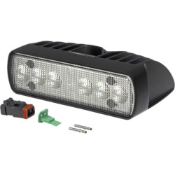 Darbo LED žibintas, 28 W, 2700 lm, stačiakampis, 12/24 V, skaidrus, 118,1 x 156 x 48 mm, „Deutsch“ 2 kontaktų, prožektorius, 6 L