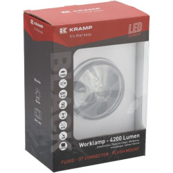 Darbo žibintas LED, 42W, 4200lm, apvalus, juodas, Kramp LA10447B