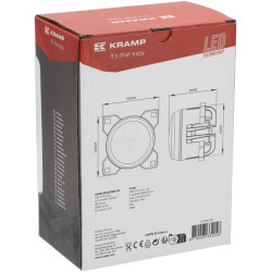 Darbo žibintas LED, 42W, 4200lm, apvalus, juodas, Kramp LA10447B