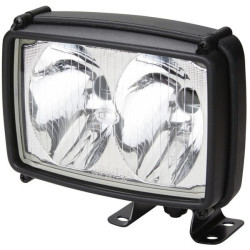 Darbo žibintas halogeninis, 55/70W, stačiakampis, 12/24V, skaidrus, spaustukas, 158x127x162mm, Hella 1GA006991051