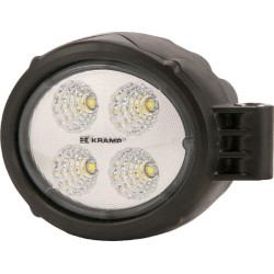 Darbo žibintas LED, 18 W, 1500 lm, apvalus, 10/30 V, Ø 117 mm „Deutsch“ kištukas, prožektorius, 4 LED, Kramp LA10018