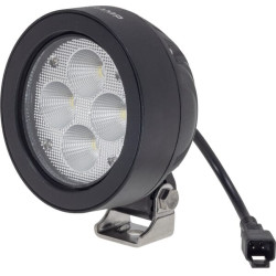 Darbo žibintas LED, 40 W, 4500 lm, apvalus, baltas, 110 x 93 x 145 mm, platus prožektorius, 4 LED, Kramp LA10416