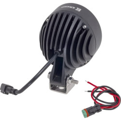 Darbo žibintas LED, 40 W, 4500 lm, apvalus, baltas, 110 x 93 x 145 mm, platus prožektorius, 4 LED, Kramp LA10416