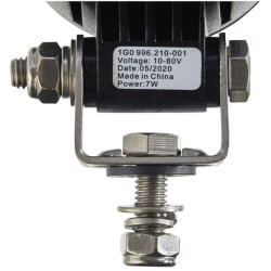 Darbinis LED žibintas, 7W, apvalus, 12V, mėlynas, tvirtinamas varžtais, 70x99mm, Hella 1G0996210001