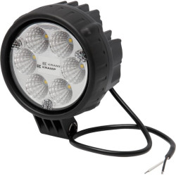 Darbo žibintas LED, 24 W, 1500 lm, apvalus, 10/30 V, Ø 117 mm, prožektorius, 6 LED, Kramp LA10009