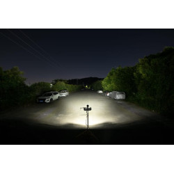 Darbo žibintas LED, 19W, 3360lm, apvalus, 10-110V, Ø110x140x42mm Deutsch kištukas, prožektorius, 16 LED, Kramp LA100971