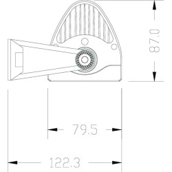 LED darbo žibintų juosta, 180 W, 15300 lm, stačiakampė, 12/24 V, balta, 825,5 x 79,5 mm „Deutsch“ kištukas, kombinuota, lenkta, 