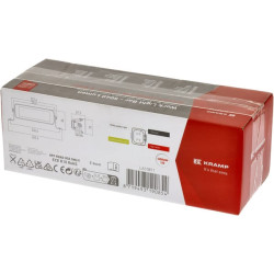 LED darbo žibintų juosta, 60 W, 5040 lm, stačiakampė, 12/24 V, balta/oranžinė, 204 x 70 x 67 mm „Deutsch“ kištukas, Combo, tiesi