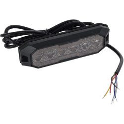 Mirksintis įspėjamasis žibintas / šoninis gabaritinis žibintas LED, stačiakampis, 12/24V, oranžinis/oranžinis, 129x41x14mm, 12/4