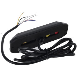 Mirksintis įspėjamasis žibintas / galinis gabaritinis žibintas LED, stačiakampis, 12/24V, oranžinis/raudonas, 129x41x14mm, 12/42