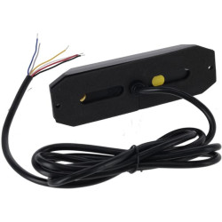 Mirksintis įspėjamasis žibintas / atbulinės eigos žibintas LED, stačiakampis, 12/24V, oranžinis/baltas, 129x41x14mm, 12/42 LED, 