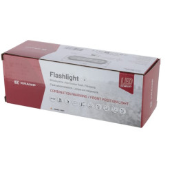 Mirksintis įspėjamasis žibintas / priekinis gabaritinis žibintas LED, stačiakampis, 12/24V, oranžinis/baltas, 129x41x14mm, 12/42