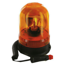 Besisukantis švyturėlis 12 V arba 24 V geltonas magnetinis, Ø142 mm, lemputė nepridedama LA25012