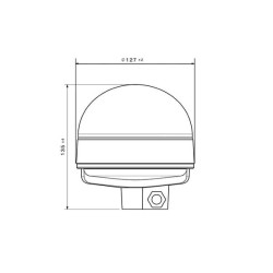 LED švyturėlis, 17 W, 12–24 V, gintaro spalvos, tvirtinamas prie stulpo, Ø 127 x 135 mm, E-VENUS, Sacex 2143L05E08