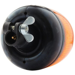 Halogeninis besisukantis švyturėlis, apvalus, 24 V, gintaro spalvos, montuojamas ant stulpo, 167 mm, „Rota Compact“, gamintojas 