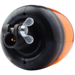 Halogeninis besisukantis švyturėlis, apvalus, 12 V, gintaro spalvos, montuojamas ant stulpo, Ø 135 mm x 217 mm, „Rota Compact“, 