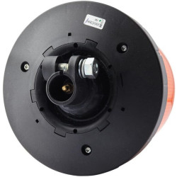 Mirksintis LED švyturėlis, 10 W, apvalus, 12/24 V, geltonas, montuojamas ant stulpo, Ø 165 mm x 125 mm, 16 LED, Hella 2XD0139790