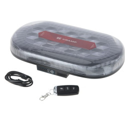 Mini šviesos juosta LED, įkraunama, su nuotolinio valdymo pultu, gintaro spalvos, magnetinė, 326x63x184 mm, 48 didelės galios LE