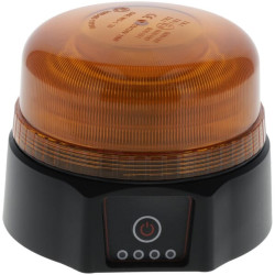 LED švyturėlis, įkraunamas, nuotolinio valdymo pultas, 19 W, gintaro spalvos, magnetinis, Ø 114 x 104 mm LA20091