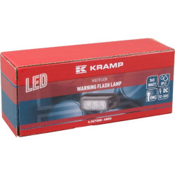 Įspėjamasis LED žibintas, 6 W, 12–24 V, geltonos spalvos, tvirtinamas varžtais, 106 x 34 x 30 mm, 3 LED, Kramp LA20009