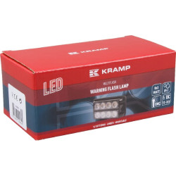 Įspėjamasis LED žibintas, 24 W, 12–24 V, geltonas, tvirtinamas varžtais, 132 x 66 x 30 mm, 8 LED, Kramp LA20012