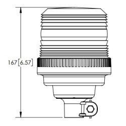 Švyturys LED, 12-24V, gintaras, lankstus stulpas, ECCOLED BRONZE ECCO EB5012A