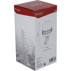Besisukantis halogeninis švyturėlis, 55 W, 12 V, gintaro spalvos, lankstus tvirtinimas prie stulpo, Ø 127 mm x 240 mm, Kramp LA2