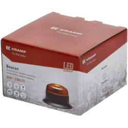 Švyturėlis LED, žemo profilio, 15 W, 12–24 V, gintaro spalvos, tvirtinamas varžtais, Ø 86 mm x 67 mm LA20094