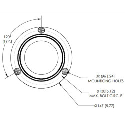 Švyturėlis LED, 12–24 V, gintaro spalvos, 3 varžtai, ECCOLED BRONZOS ECCO EB5010A