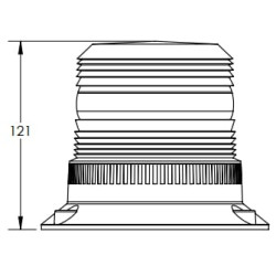 Švyturėlis LED, 12–24 V, gintaro spalvos, 3 varžtai, ECCOLED BRONZOS ECCO EB5010A