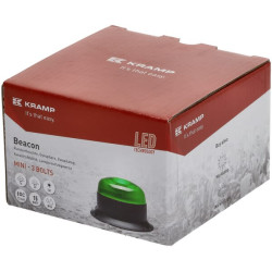 Švyturėlis LED, žemo profilio, 15 W, 12–24 V, žalias, tvirtinamas varžtais, Ø 86 mm x 67 mm LA20094G