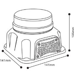 Švyturėlis LED, tvirtinamas varžtais, su įspėjamuoju pyptelėjimu (97 dB) LA20060