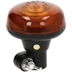 Švyturėlis LED, žemo profilio, 15 W, 12–24 V, gintaro spalvos, DIN stulpas, Ø 86 mm x 97 mm LA20093