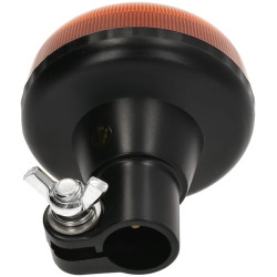 Švyturėlis LED, žemo profilio, 15 W, 12–24 V, gintaro spalvos, DIN stulpas, Ø 86 mm x 97 mm LA20093