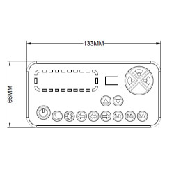 LED šviesos juosta, 100/200 W, 12–24 V, geltona, tvirtinama varžtais, 767 x 89 x 280 mm TA2 LA20096