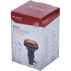 Švyturėlis LED, žemo profilio, 15 W, 12–24 V, gintaro spalvos, lanksčiai tvirtinamas prie stulpo, Ø 86 mm x 138 mm LA20092