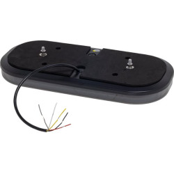 LED šviesos juosta, 126 W, 12–24 V, gintaro spalvos, tvirtinama varžtais, 365 x 173 x 36 mm, 42 LED, Kramp LA20019